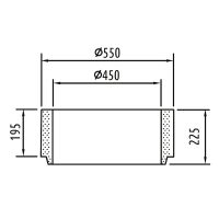 Auflagering DN 625 10cm